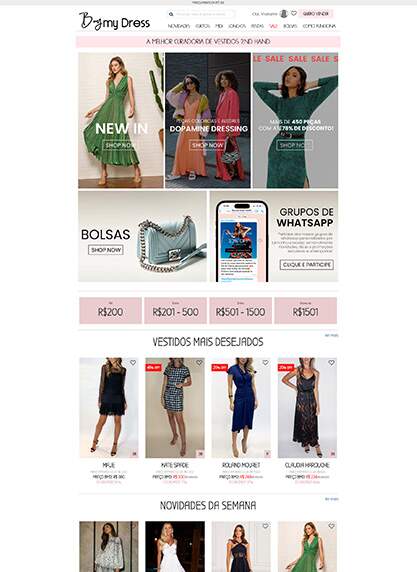 Buy my dress marketplace e social commerce de moda feminina